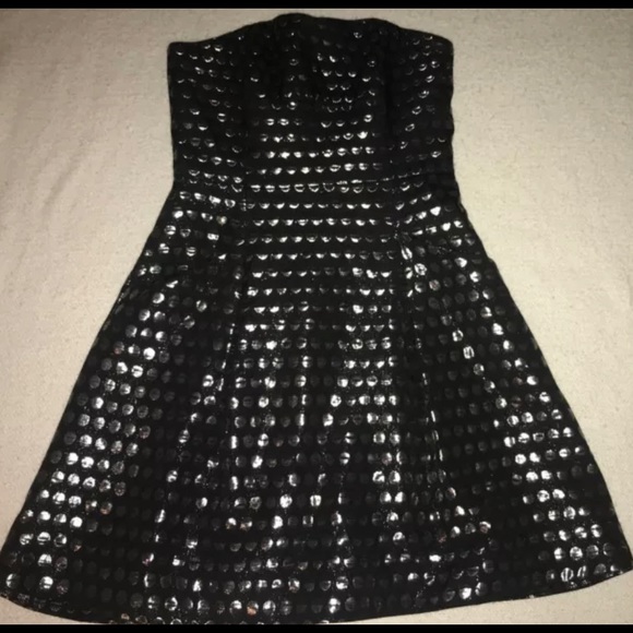 Lilly Pulitzer Black + Silver Dot Dress (pockets)